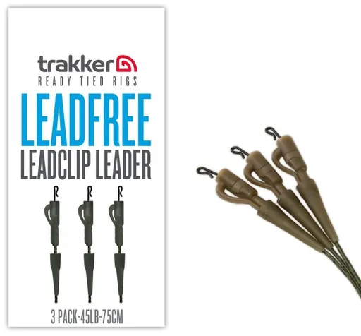 Trakker montáž leadfree leadclip leader 75 cm 45 lb 3 ks