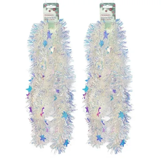 Bohatý vánoční řetěz s duhovým efektem Stars, 2 m, SADA 2 KS