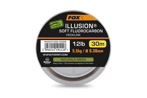 Fox Fluorocarbon Edges Illusion Soft Fluorocarbon Hooklink Naturals Green 30m,Fox Fluorocarbon Edges Illusion Soft Fluorocarbon Hooklink Naturals Gree