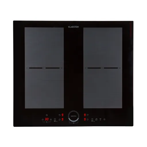 Klarstein Delicatessa 60, indukční varná deska, 7000 W, 4 zóny, sklokeramika, černá