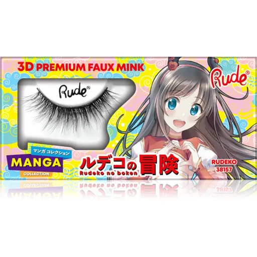 Rude Cosmetics Manga Collection 3D Premium Faux Mink umělé řasy typ Rudeko 2 ks