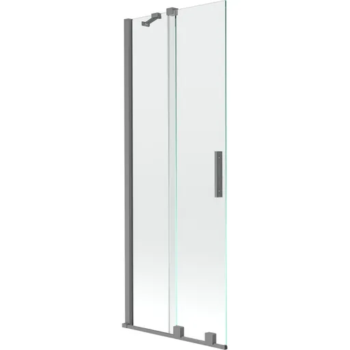 MEXEN/S Velar dvoukřídlá posuvná vanová zástěna 75 x 150, transparent, grafit metal 896-075-000-01-95