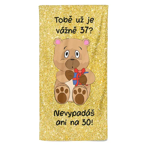 Osuška Tobě už je tolik? (věk: 37, Velikost osušky: 70x140cm)