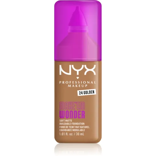 NYX Professional Makeup Make ‘Em Wonder lehký matující make-up odstín 24 Golden 30 ml