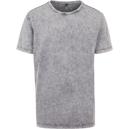 Build Your Brand Pánské tričko Acid Washed - Šedá / černá | XL