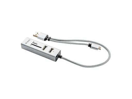 USB hub YENKEE YHC 103SR + čtečka