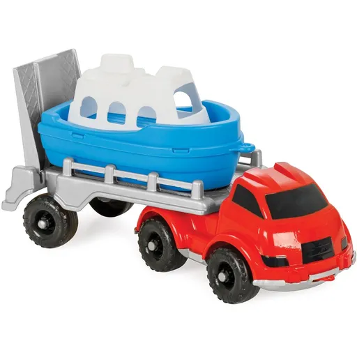 Auto nákladní na písek s lodí