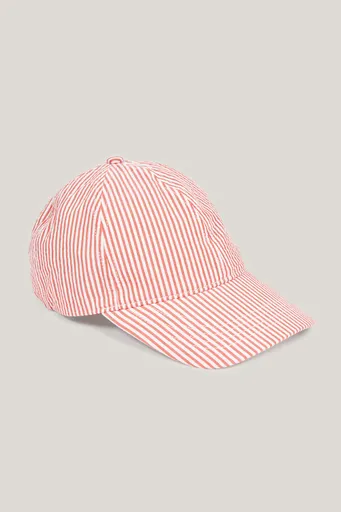 KŠILTOVKA GANT STRIPED SEERSUCKER CAP ORANGE RED