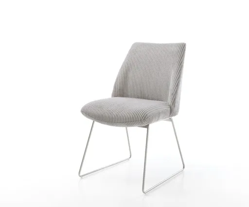 Jídelní židle Elso-Flex tenká podnož nerezová ocel, manšestr,