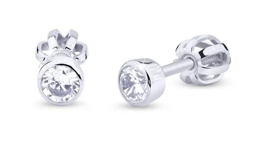Cutie Jewellery Drobné náušnice z bílého zlata se zirkony Z3034-30-10-X-2