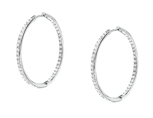 Morellato Kruhové náušnice s krystaly Ø 3,5 cm Creole SAUP36