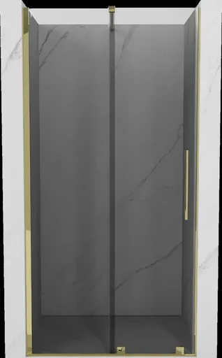 MEXEN/S Velar posuvné sprchové dveře 90, grafit, zlatá 871-090-000-41-50