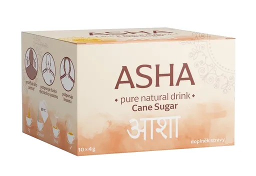 Asha Pure Natural Drink s cukrem 10x4 g