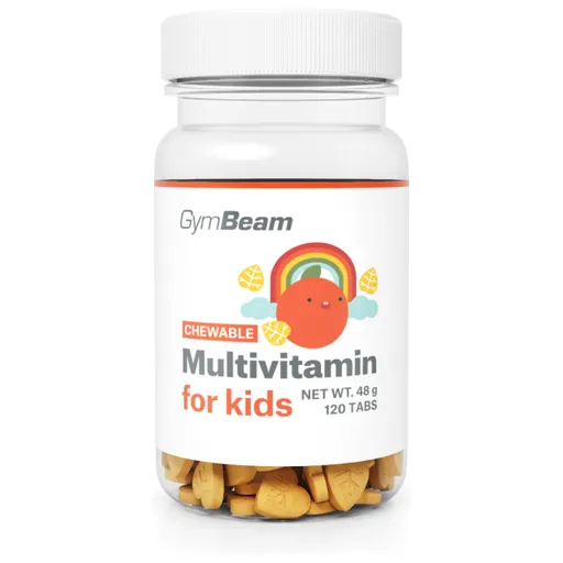 GymBeam ŽVÝKACÍ MULTIVITAMIN - 120 TAB - POMERANČ Vitamíny pro děti, , velikost