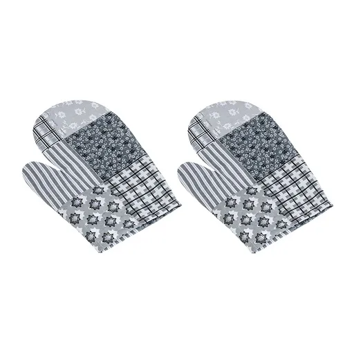 Bellatex Kuchyňská chňapka Patchwork šedá, 28 x 18 cm, 2 ks