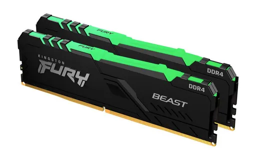 KINGSTON 16GB 3600MT/s DDR4 CL17 DIMM (Kit of 2) FURY Beast RGB