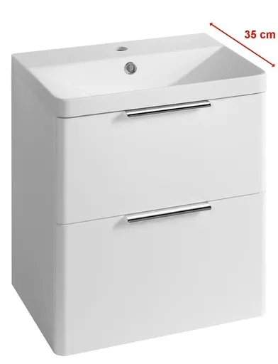 AQUALINE DENEB umyvadlová skříňka 50,5x55x34,5cm, bílá mat DN254