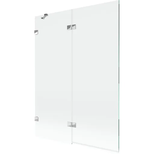 MEXEN/S Lunar vanová zástěna 2-křídlová levá 130 x 150, transparent, chrom 897-130-100-01-00-L
