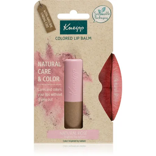 Kneipp Natural Care & Color barevný balzám na rty odstín Natural Rosé 3.5 g