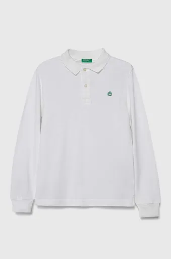 Dětské bavlněné tričko s dlouhým rukávem United Colors of Benetton