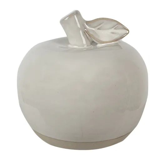 Béžová porcelánová dekorace jablko Apple XS - Ø 6*6 cm Clayre & Eef