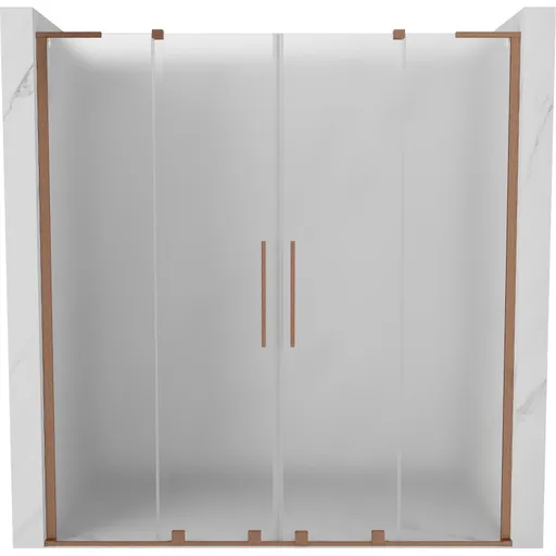 MEXEN/S Velar L Duo posuvné sprchové dveře 170, dekor, měď kartáčovaná 871-170-003-32-65