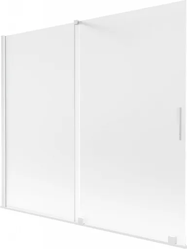 MEXEN/S Velar dvoukřídlá posuvná vanová zástěna 180 x 150, dekor, bílá 896-180-000-31-20