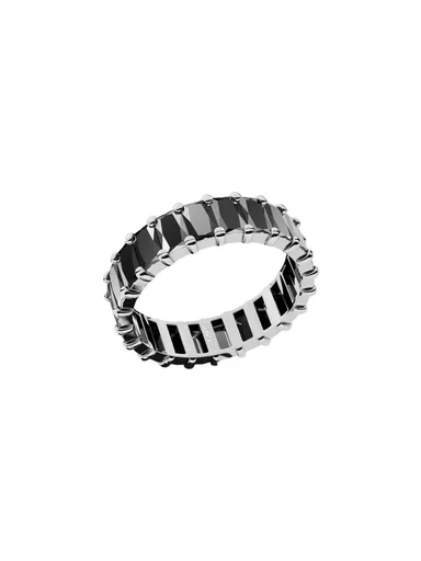 Furiosa Prsten s černými kubickými zirkony Crush Noir SR-CRUSHNOIR-S 51 mm