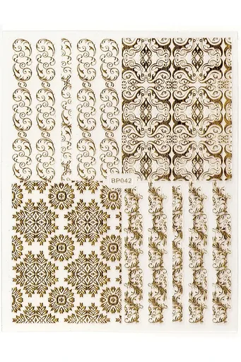 Samolepky na nehty XL zlaté - BP-42