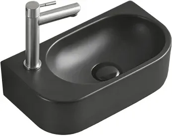 MEXEN Viera umyvadlo na desku pravá 40 x 21, černá mat 21274085R