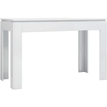 Jídelní stůl bílý s vysokým leskem 120 × 60 × 76 cm dřevotříska (800762)