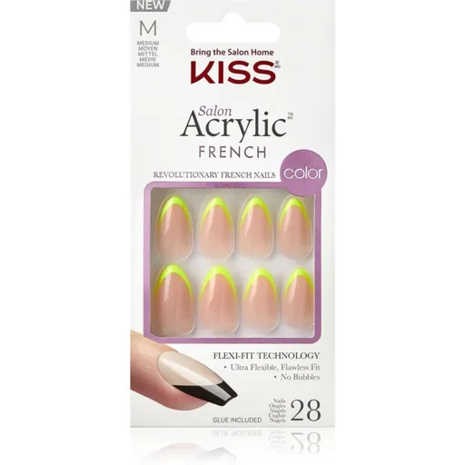 KISS Acrylic French Color umělé nehty Hype 28 ks