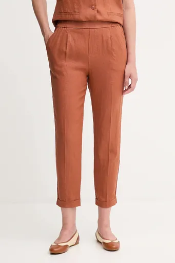 Lněné kalhoty United Colors of Benetton