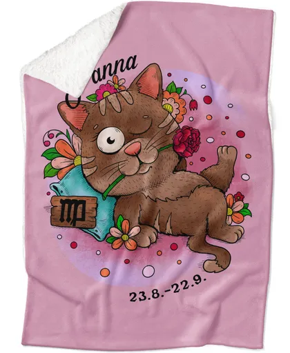 Deka Kočičí znamení – panna (Podšití beránkem: ANO)