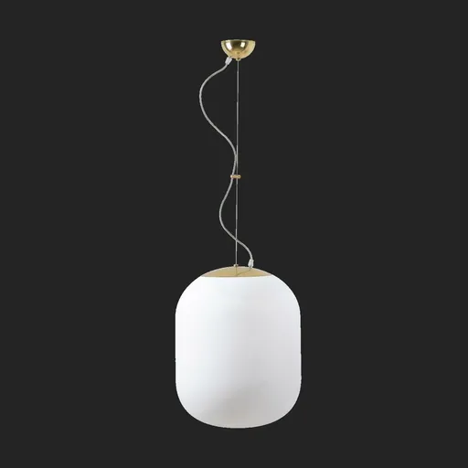 OSMONT TAN67810 TANIA L1 závěsné skleněné svítidlo mosaz leštěná / bílá IP40 4000 K 27W LED DALI