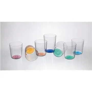 Bohemia Royal Crystal Sklenice na vodu 6 ks 330 ml SIDRA, barevné dno (8595135533070)