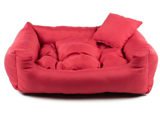 Vsepropejska Lux nadýchaný pelech pro psa Barva: Červená, Rozměr (cm): 55 x 45