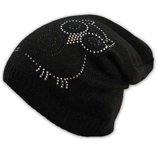 Baby Nellys Jarní/podzimní čepice Sovička - černá