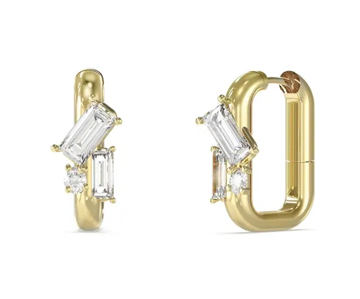 Guess Třpytivé oválné náušnice z oceli Chandelier JUBE05361JWYGT/U