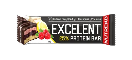 Nutrend Excelent Protein Bar Double citron + tvaroh + malina v mléčné čokoládě 85 g