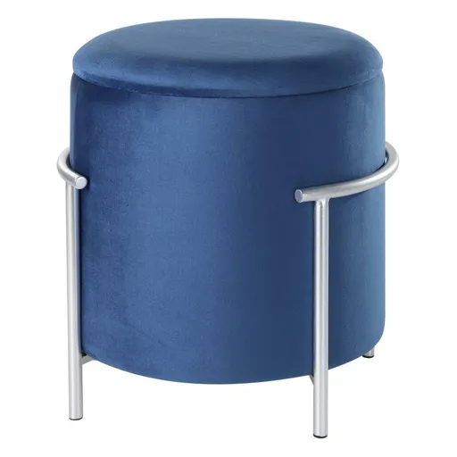 Eglo LIVING Taburetka v.465 modrá/stříbrná MASHIKE 424137