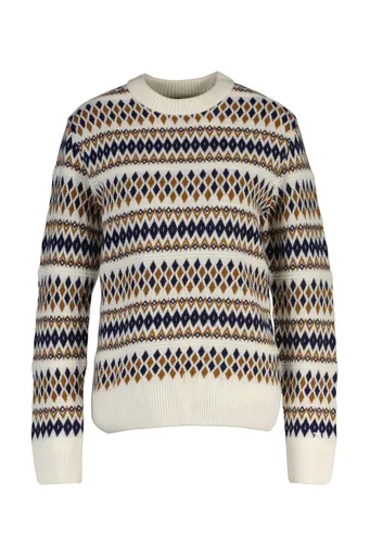 SVETR GANT FAIRISLE C-NECK CREAM