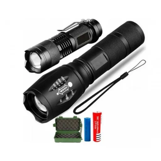 2x LED baterka CREE XM-L T6 a Q5 2x ZOOM