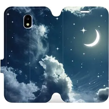 Flipové pouzdro na mobil Samsung Galaxy J3 2017 - V145P Noční obloha s měsícem (5903226140534)