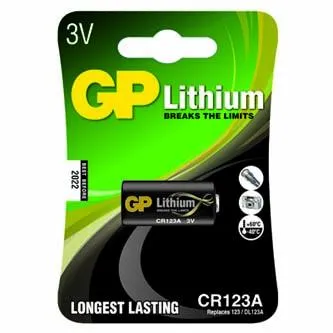 GP Jednorázová fotolithiová baterie CR123A, 1-pack