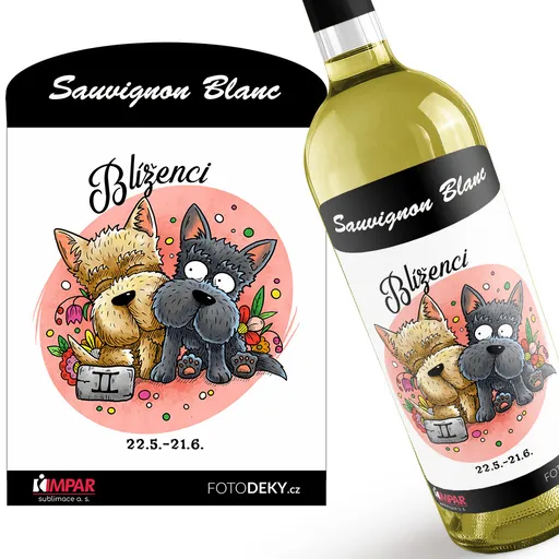 Víno Psí znamení – blíženci (Druh Vína: Bílé víno)
