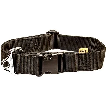 Bafpet Popruhový obojek, jednobarevný - Černý, 40mm × 43-74cm, 18104J (18104J_CERNA)