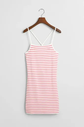 ŠATY GANT STRIPED TANK DRESS BLUSH PINK