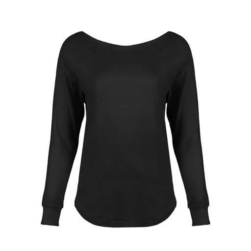 Mantis Prodloužené dámské tričko s dlouhým rukávem - Černá | XL