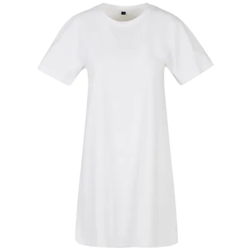 Build Your Brand Tričkové šaty - Bílá | 5XL